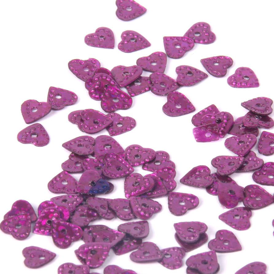 www.colourstreams.com.au Colour Streams Sequins Embellishments Costumes Mardi Gras Dancing Ballet Theatre Shows Drag Queen Bling S46 Heart 6mm Magenta Hearts with Pink Lights Reflective Iridescent  