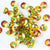 www.colourstreams.com.au Colour Streams Embellishments Stitching Embroidery Costumes Sequins Cone  10mm  Gold and Copper with Blue Lights S67