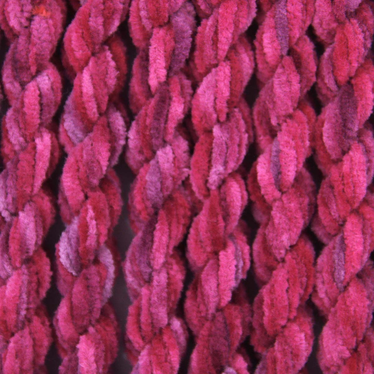 www.colourstreams.com.au Colour Streams Hand Dyed Chenille Threads Slow Stitch Embroidery Textile Arts Fibre DL Lipstick DL 54 Pinks Purples