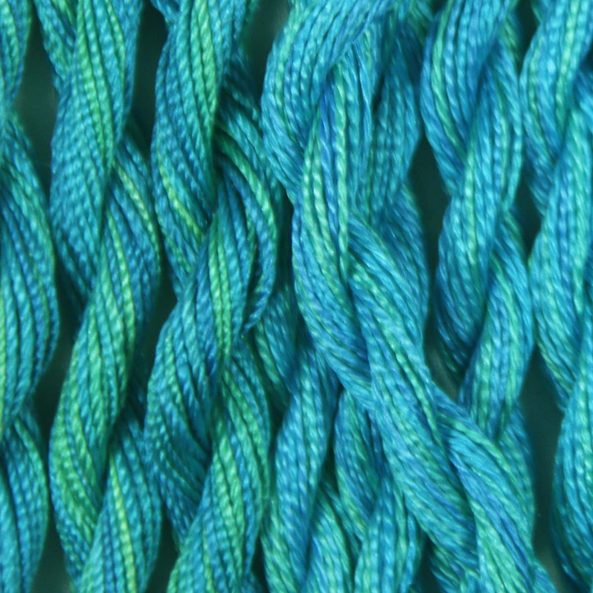 www.colourstreams.com.au Colour Streams Hand Dyed Silk Threads Silken Strands Ophir Exotic Lights Aurora Slow Stitch Embroidery Textile Arts Fibre DL  60 Blue Lagoon Blues Greens