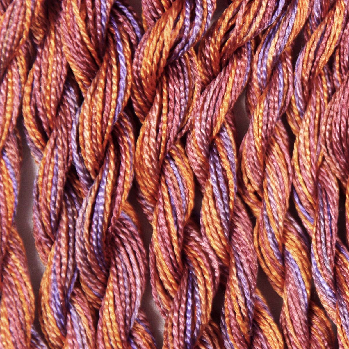 www.colourstreams.com.au Colour Streams Hand Dyed Silk Threads Silken Strands Ophir Exotic Lights Aurora Slow Stitch Embroidery Textile Arts Fibre DL 62 Autumn Shades Oranges Purples Browns