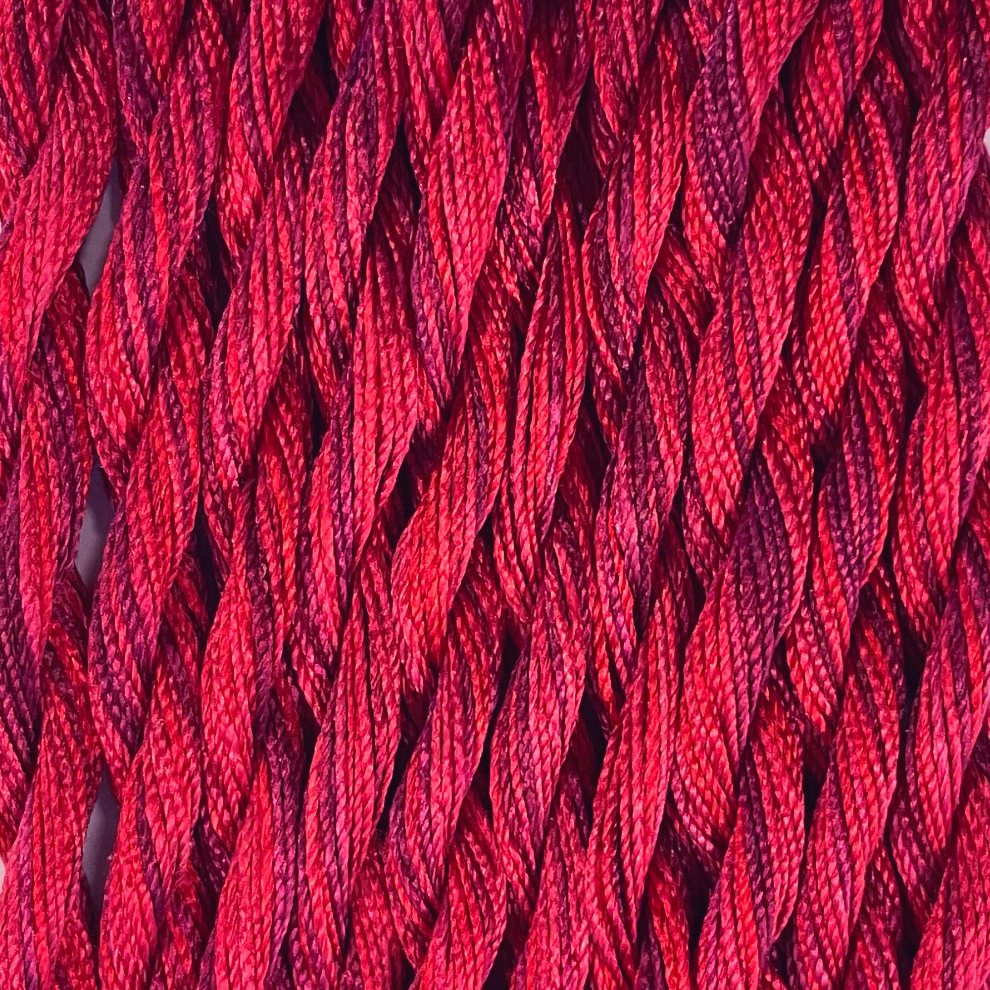 www.colourstreams.com.au Colour Streams Hand Dyed Silk Threads Silken Strands Ophir Exotic Lights Aurora Slow Stitch Embroidery Textile Arts Fibre DL 63 Cherry Kiss 
