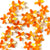 www.colourstreams.com.au Colour Streams Sequins Embellishments Costumes Mardi Gras Dancing Ballet Theatre Shows Drag Queen Bling S204 Iridescent Orange with Lime Lights Daisy Shape Shiny 10mm