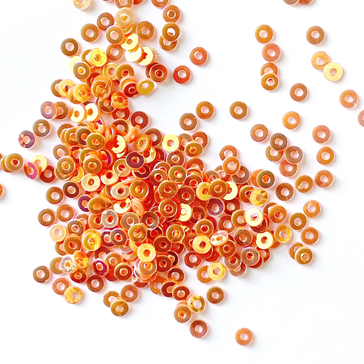 www.colourstreams.com.au Colour Streams Embroidery Stitching Embellishments Costumes Theatre Sequins Shiny Glitter Flat Circle Orange 3mm S230