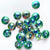 www.colourstreams.com.au Colour Streams Embellishments Stitching Embroidery Costumes Sequins Cone  10mm Brass with Blue Green Lights S242