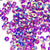 www.colourstreams.com.au Colour Streams Sequins Embellishments Costumes Mardi Gras Dancing Ballet Theatre Shows Drag Queen Bling Australia USA NZ Canada Costuming Stitching Embroidery Opaque Flower Shape Iridescent Reflections Pink with Purple, Gold and Green Green Lights 6mm S297