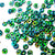 www.colourstreams.com.au Colour Streams Sequins Embellishments Costumes Mardi Gras Dancing Ballet Theatre Shows Drag Queen Bling Paillettes Millinary Australia USA Canada NZ S303 Round Shape Iridescent Blue and Green Lights Reflective Shiny 7mm