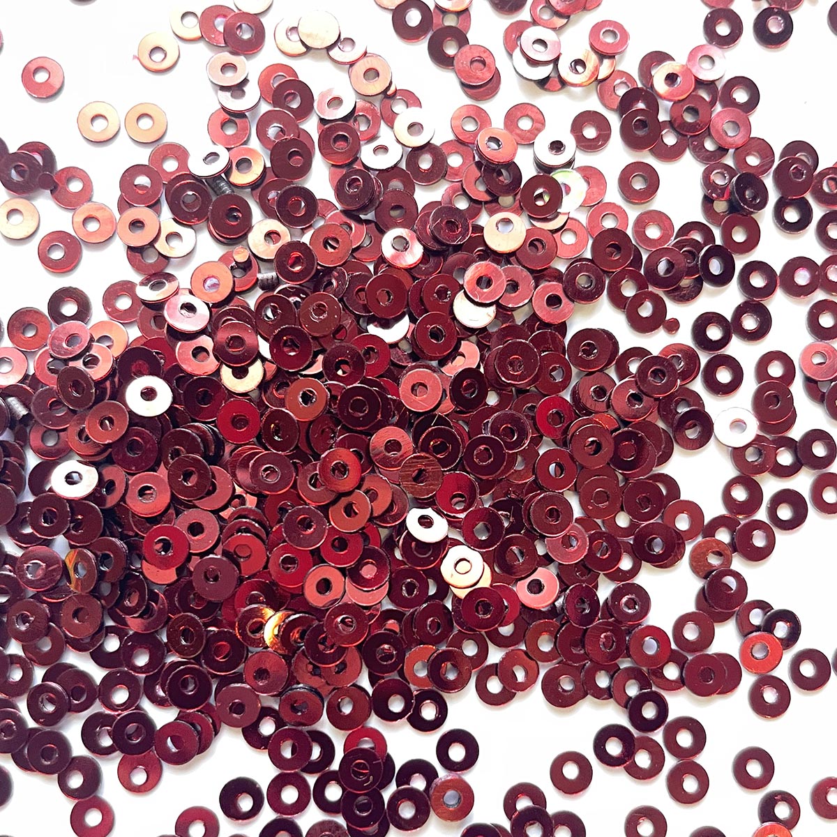 www.colourstreams.com.au Colour Streams Stitching Embellishments Embroidery Costuming Couture Paillettes Millinary Sequins Flat 4mm Rich Red Circle S307