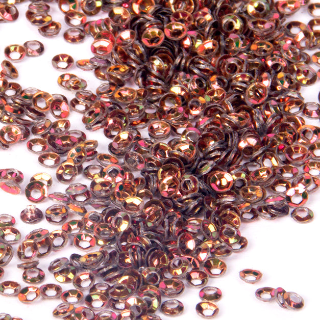 www.colourstreams.com.au Colour Streams Sequins Sequin Embellishments Stitching Embroidery Costumes Mardi Gras Dancing Ballet Theatre Shows Drag Queen Bling Paillettes Diamante Spangles Wedding Costume Cup Circle Bronze with Multi Lights Sequin Iridescent 2mm (S39)