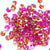 www.colourstreams.com.au Colour Streams Sequins Embellishments Costuming Stitching Beading Costumes Australia USA United States America Canada NZ Flower 7mm Pink with Gold Lights S58