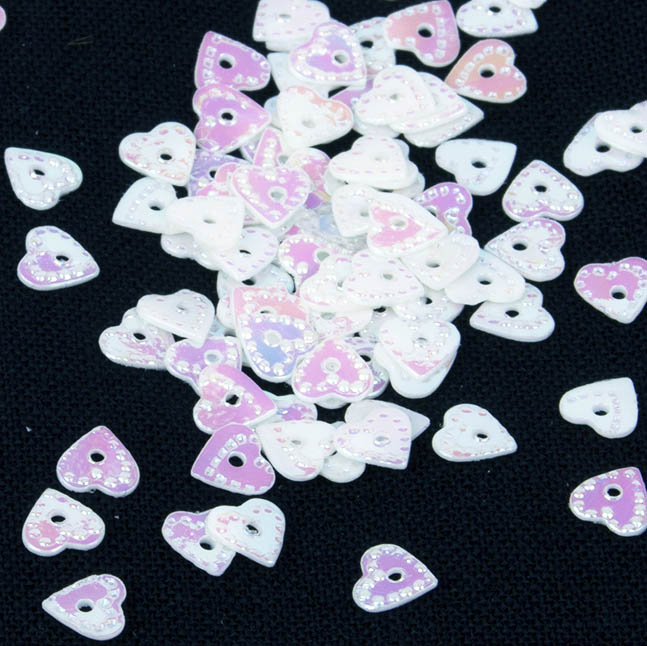 www.colourstreams.com.au Colour Streams Sequins Heart 6mm Pearl Hearts Multi Lights