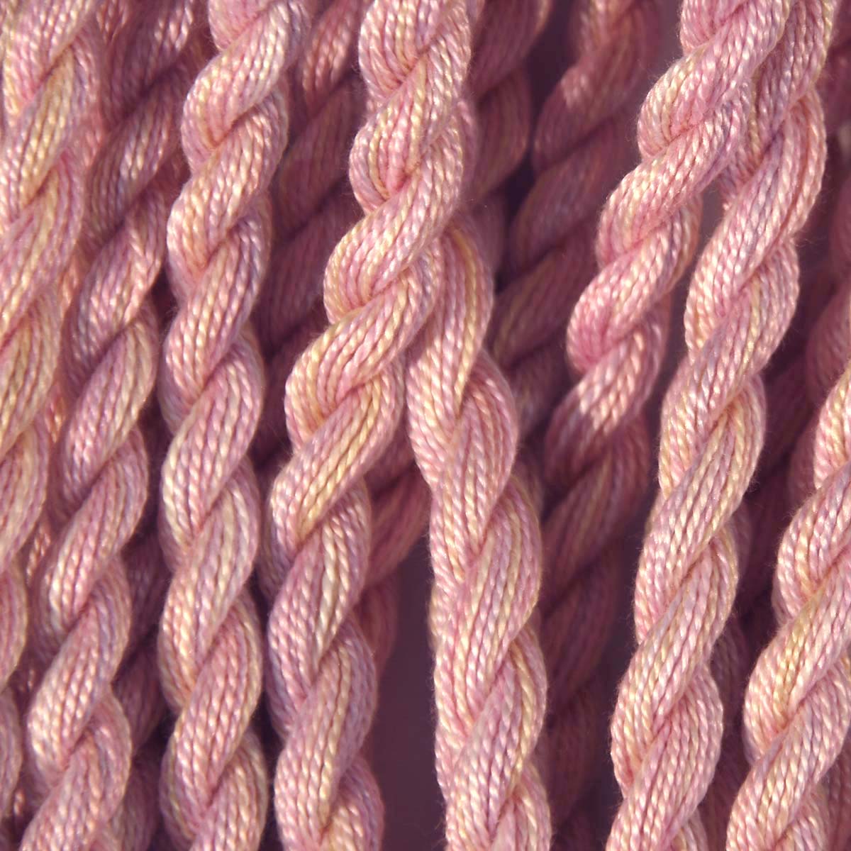 www.colourstreams.com.au Colour Streams Hand Dyed Cotton Threads Cotto Strands Slow Stitch Embroidery Textile Arts Fibre DL 12 Dawn Pinks Purples Yellows 