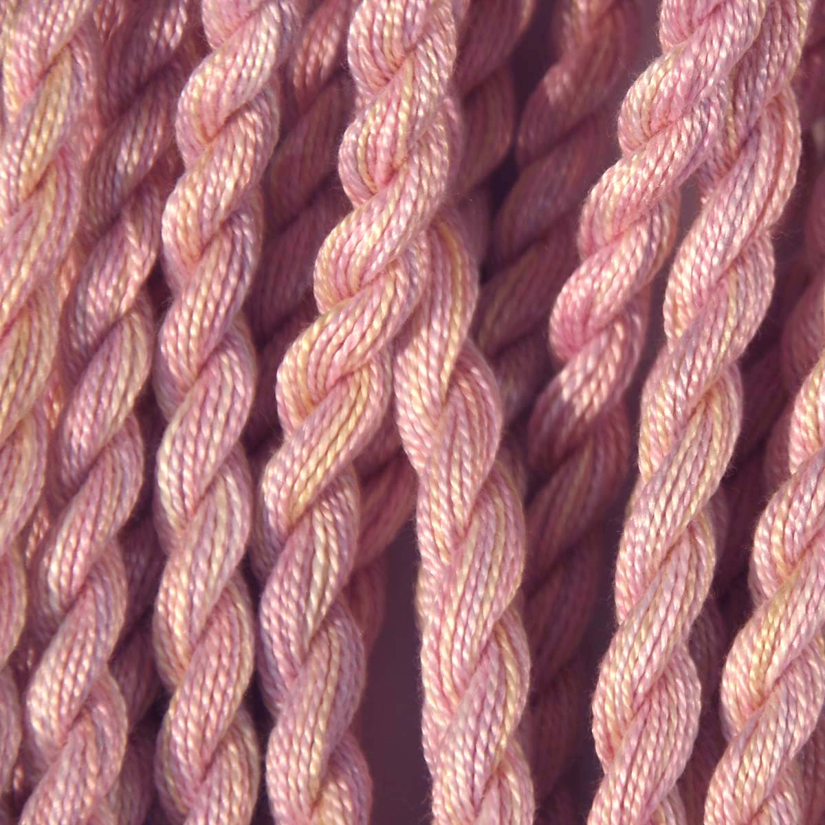 www.colourstreams.com.au Colour Streams Hand Dyed Cotton Threads Cotto Strands Slow Stitch Embroidery Textile Arts Fibre DL 12 Dawn Pinks Purples Yellows 