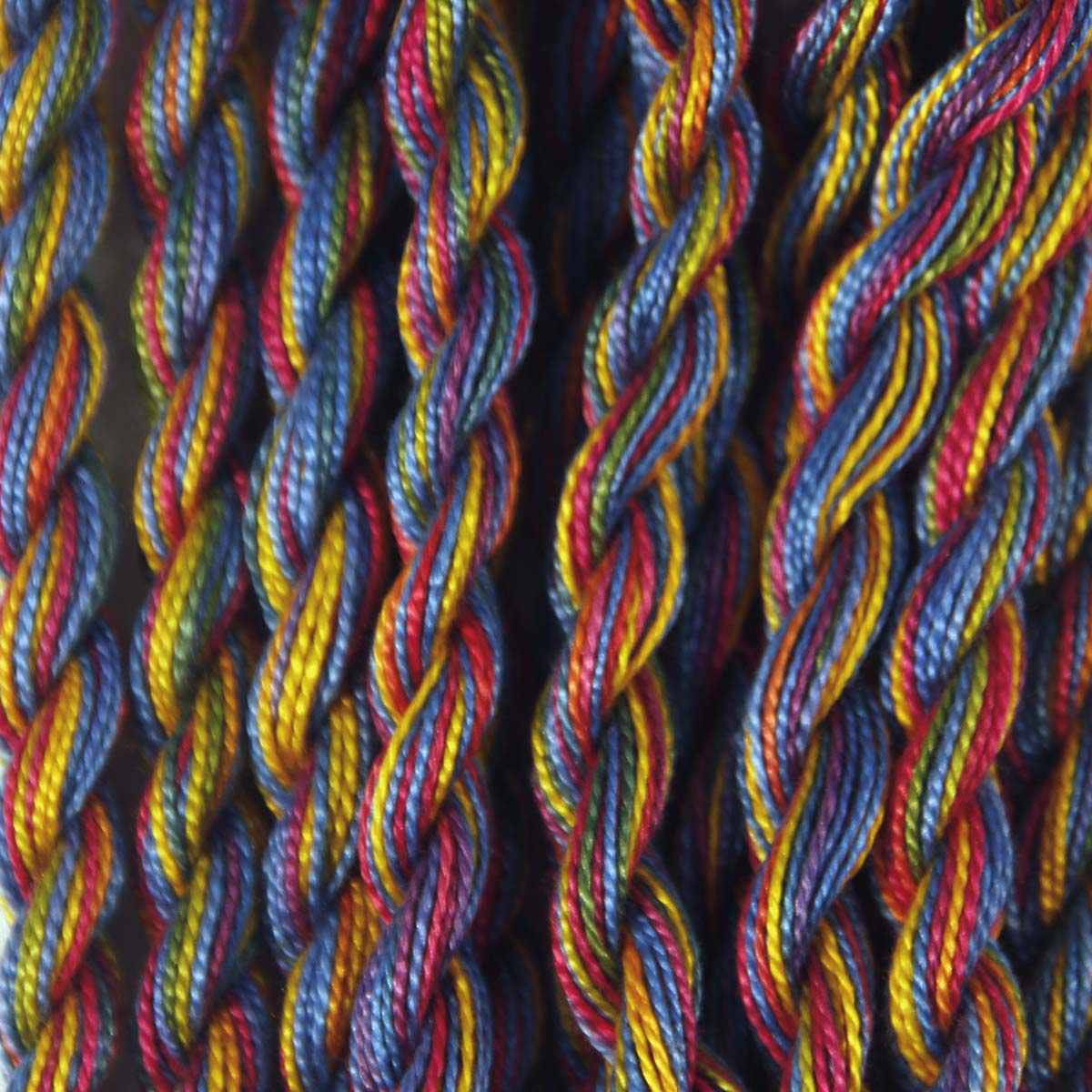 www.colourstreams.com.au Colour Streams Hand Dyed Cotton Threads Cotto Strands Slow Stitch Embroidery Textile Arts Fibre DL 15 Marrakesh Yellows Reds Purples Pinks Greens Blues