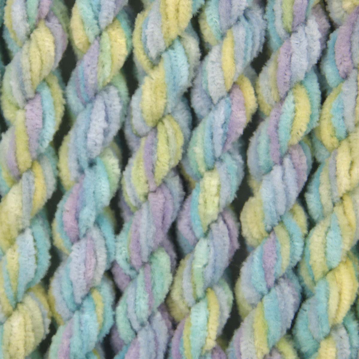 www.colourstreams.com.au Colour Streams Hand Dyed Chenille Threads Slow Stitch Embroidery Textile Arts Fibre DL 16 Yellows Purples BLues