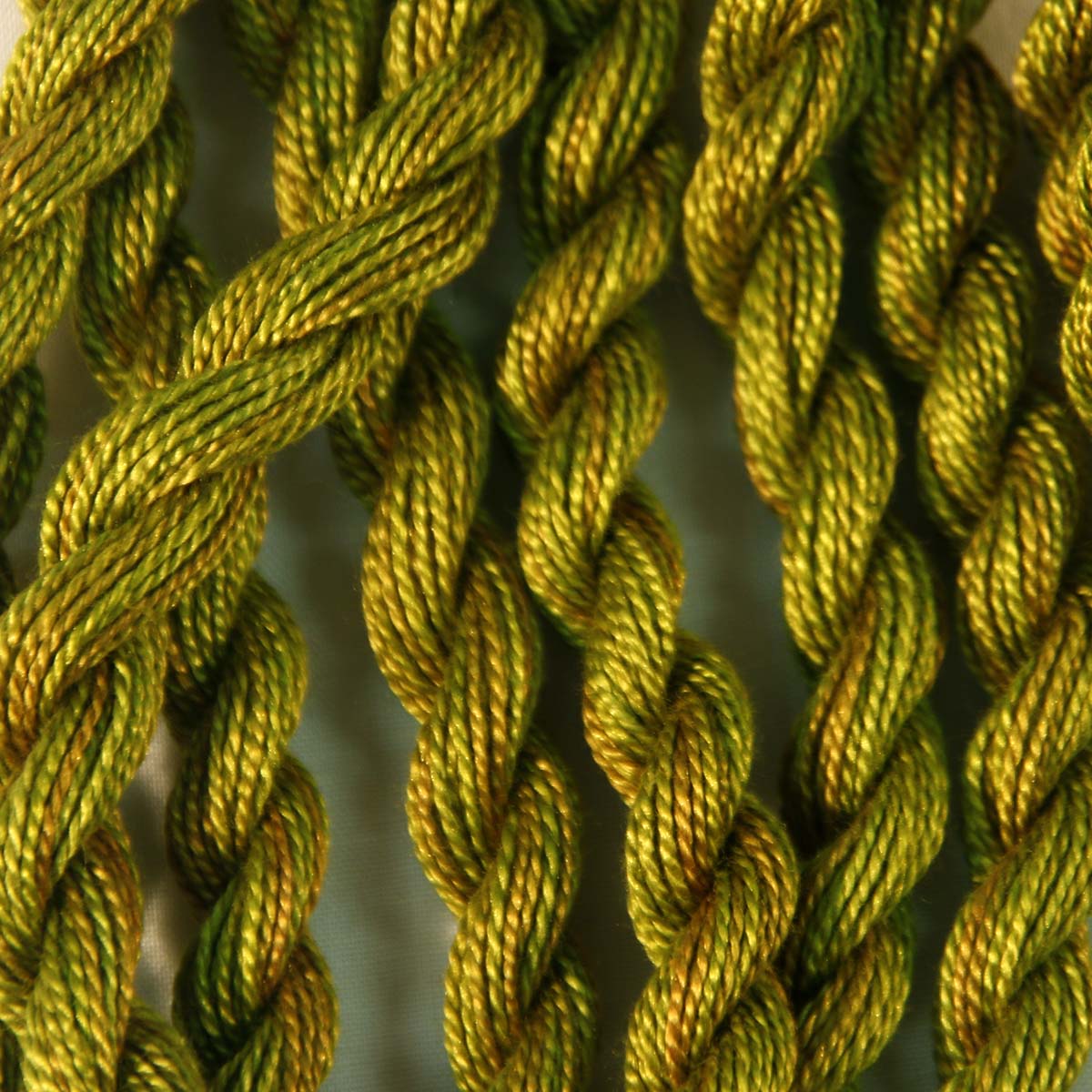 Colour Streams www.colourstreams.com.au Hand Dyed Cotton Threads Cotto Strands Slow Stitch Embroidery Textile Arts Fibre DL 26 Tuscan Olive Olives Greens Golds