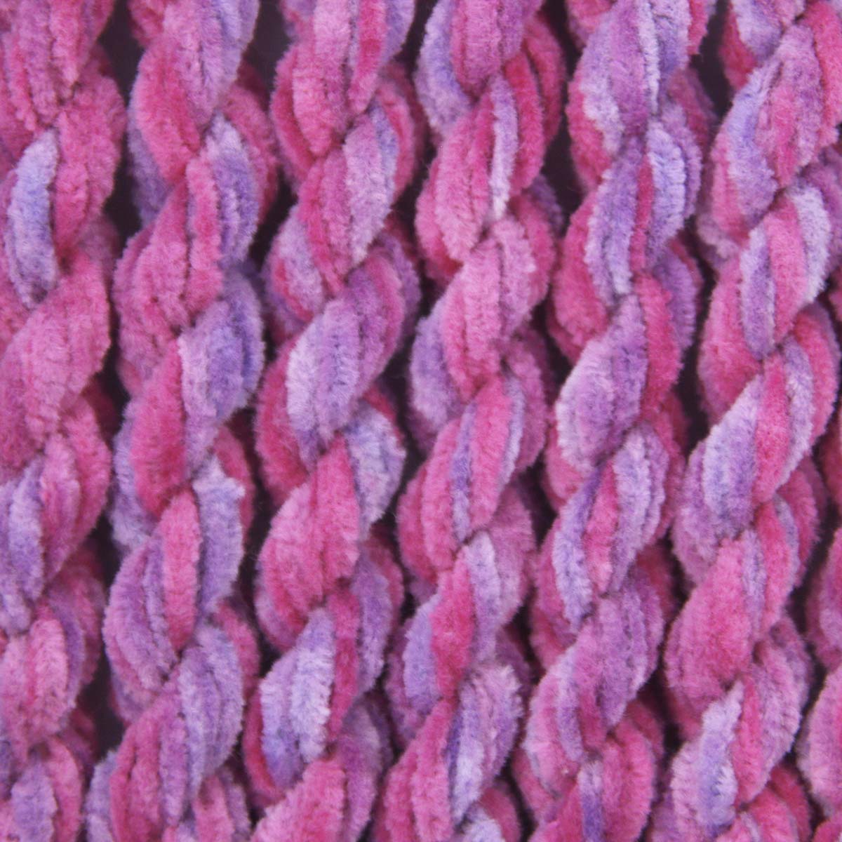 www.colourstreams.com.au Colour Streams Hand Dyed Chenille Threads Slow Stitch Embroidery Textile Arts Fibre DL35 Mardigras Purples Pinks