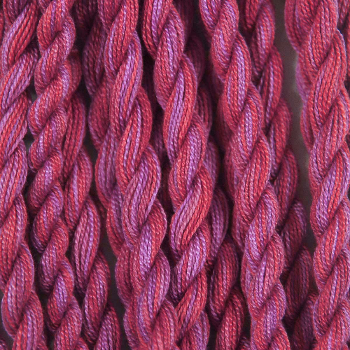 www.colourstreams.com.au Colour Streams Hand Dyed Cotton Threads Cotto Strands Slow Stitch Embroidery Textile Arts Fibre DL 42  Raspberry Reds