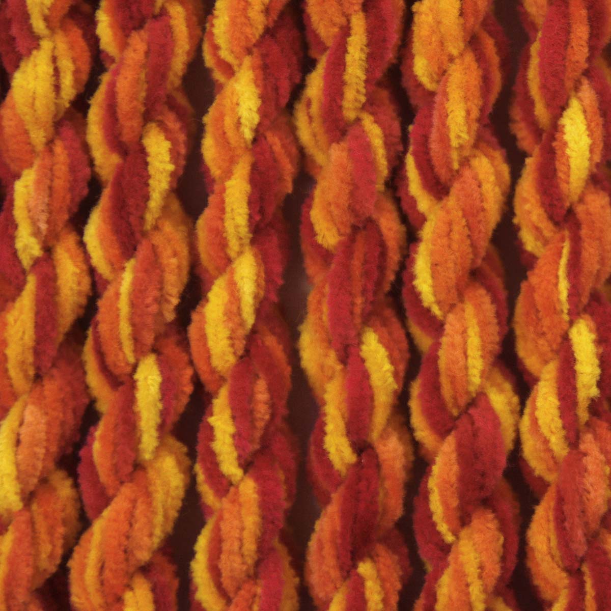 www.colourstreams.com.au Colour Streams Hand Dyed Chenille Threads Slow Stitch Embroidery Textile Arts Fibre DL 61 Firedance Oranges Reds