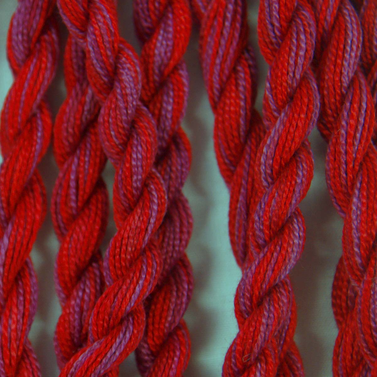 www.colourstreams.com.au Colour Streams Hand Dyed Swww.colourstreams.com.au Colour Streams Hand Dyed Cotton Threads Cotto Strands Slow Stitch Embroidery Textile Arts Fibre DL 63 Cherry Kiss Reds Purples
