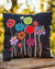 www.colourstreams.com.au Colour Streams Wendy Williams Flying Fish Growing Wild Cushion Flowers Linen Wool Felt Hand Dyed Rana Pillow Cushion