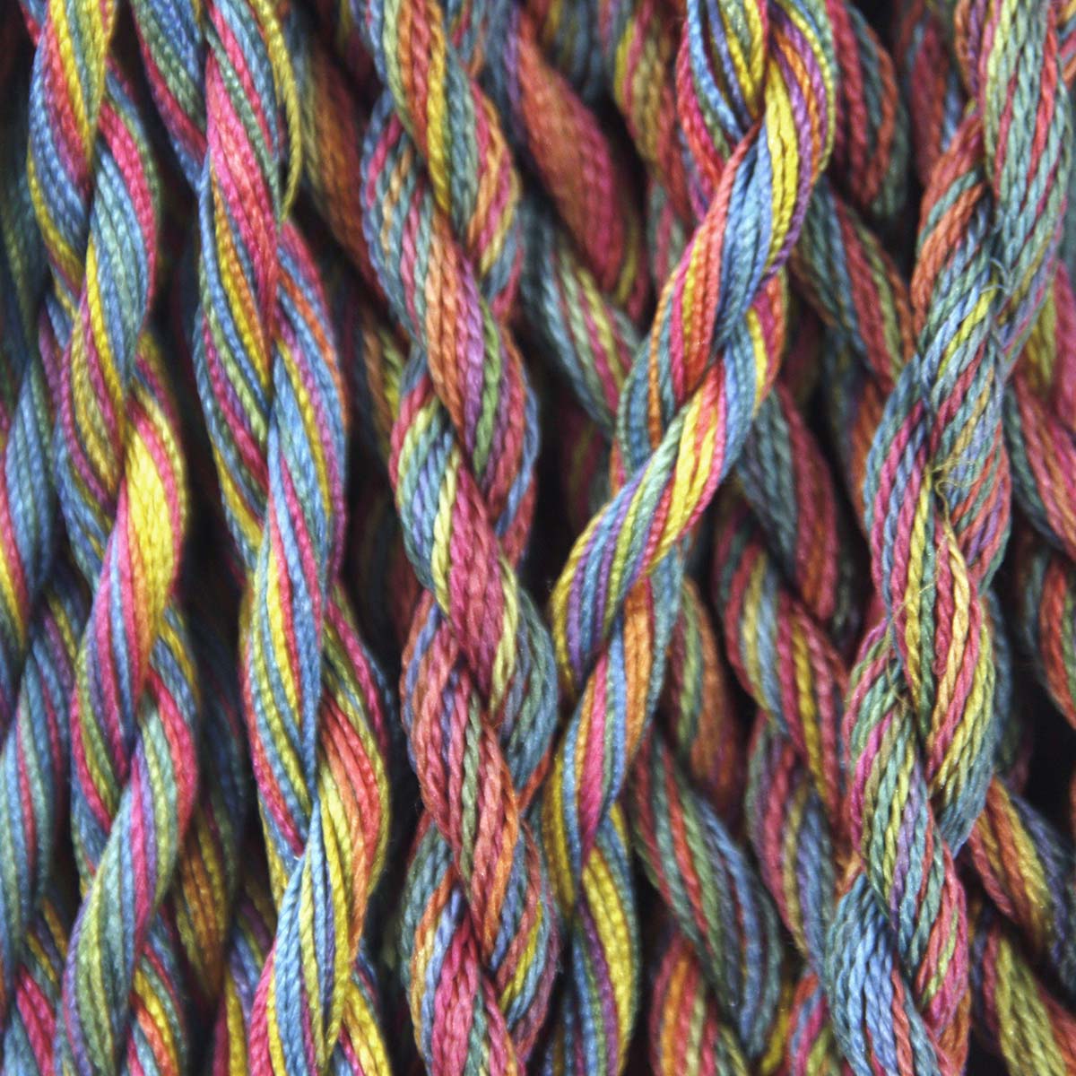 www.colourstreams.com.au Colour Streams Hand Dyed Silk Threads Silken Strands Ophir Exotic Lights Aurora Slow Stitch Embroidery Textile Arts Fibre DL 15 Marrakesh Yellows Reds Purples Pinks Green Blues