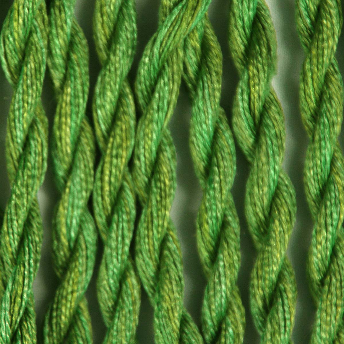 www.colourstreams.com.au Colour Streams Hand Dyed Silk Threads Silken Strands Ophir Exotic Lights Aurora Slow Stitch Embroidery Textile Arts Fibre DL 19 Verde Greens