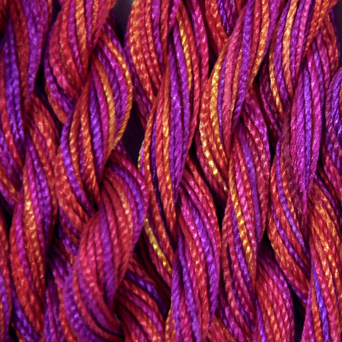www.colourstreams.com.au Colour Streams Hand Dyed Silk Threads Silken Strands Ophir Exotic Lights Aurora Slow Stitch Embroidery Textile Arts Fibre DL  28 Carnivale Purples Pinks Oranges