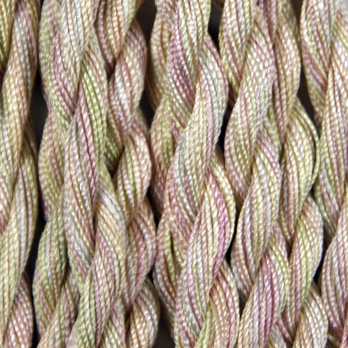 www.colourstreams.com.au Colour Streams Hand Dyed Silk Threads Silken Strands Ophir Exotic Lights Aurora Slow Stitch Embroidery Textile Arts Fibre DL  44 Faded Rose Yellows Pinks Greens