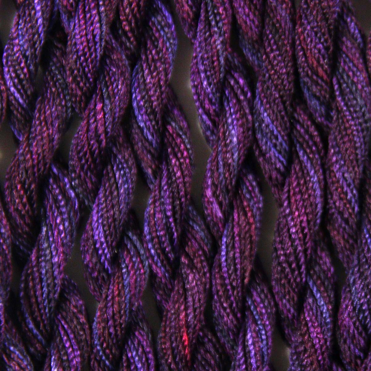 www.colourstreams.com.au Colour Streams Hand Dyed Silk Threads Silken Strands Ophir Exotic Lights Aurora Slow Stitch Embroidery Textile Arts Fibre DL  50 Blackberry Ripple Purples