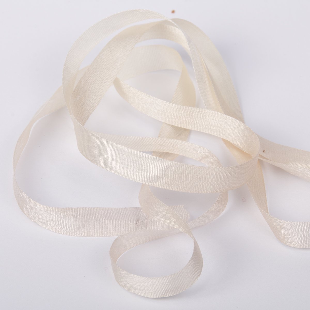 Colour Streams Hand Dyed Silk Ribbons Antique Ivory  DL 18