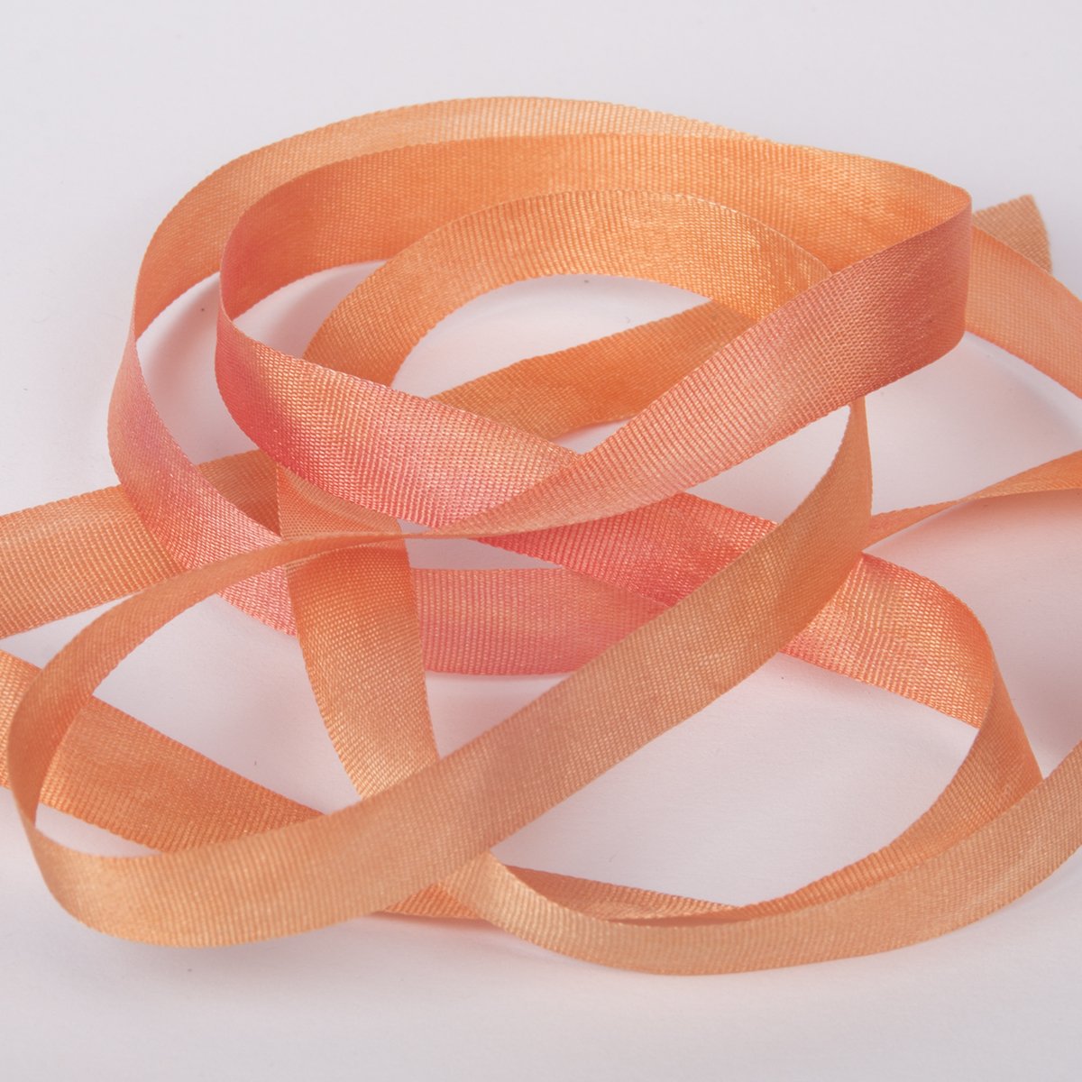 Colour Streams Hand Dyed Silk Ribbons Nasturtium DL 20