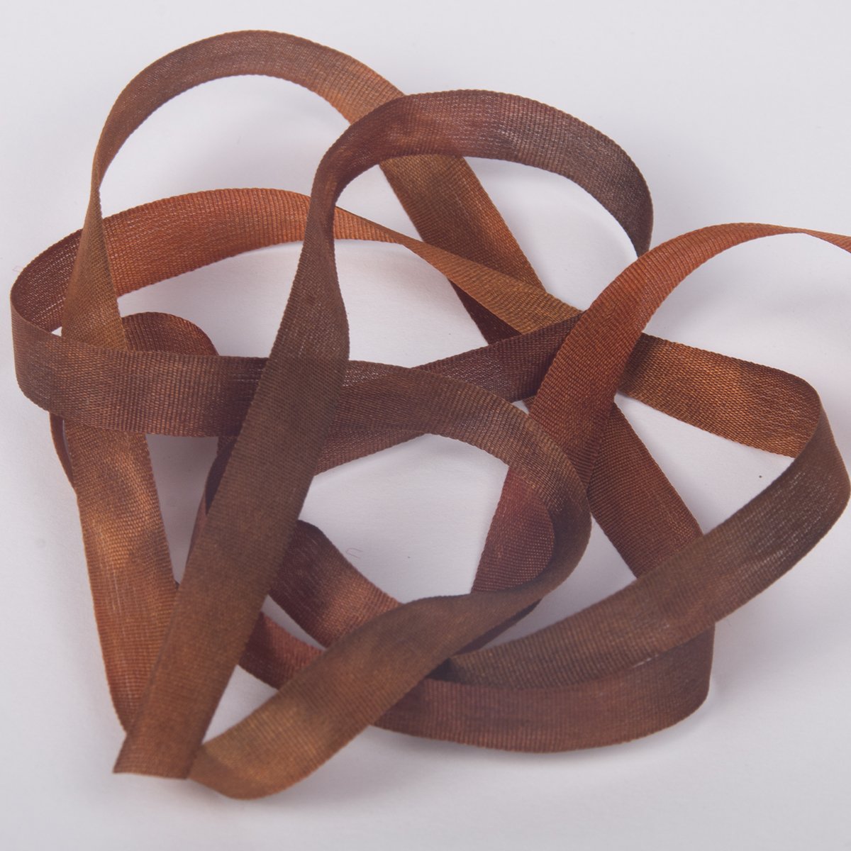 Colour Streams Hand Dyed Silk Ribbons Russet DL 29