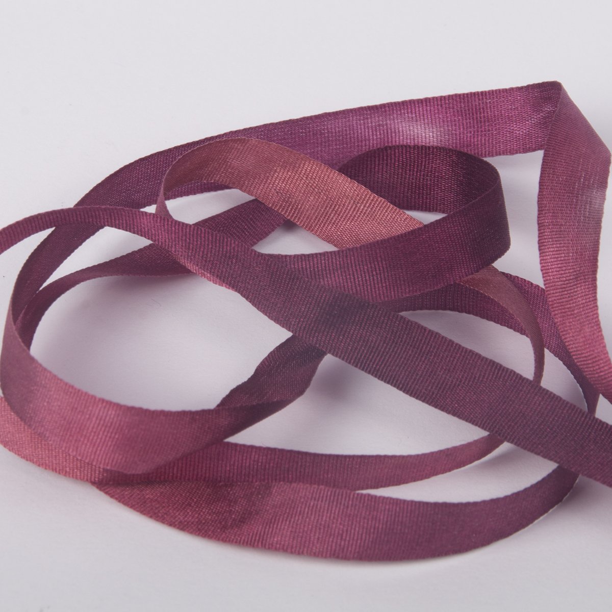 Colour Streams Hand Dyed Silk Ribbons Berry  DL 32