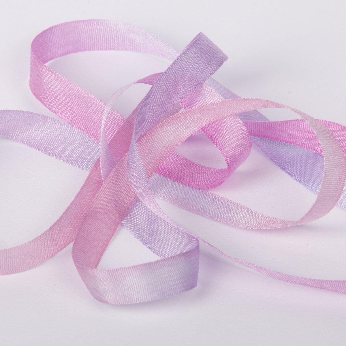 Colour Streams Hand Dyed Silk Ribbons Musk Rose DL 3