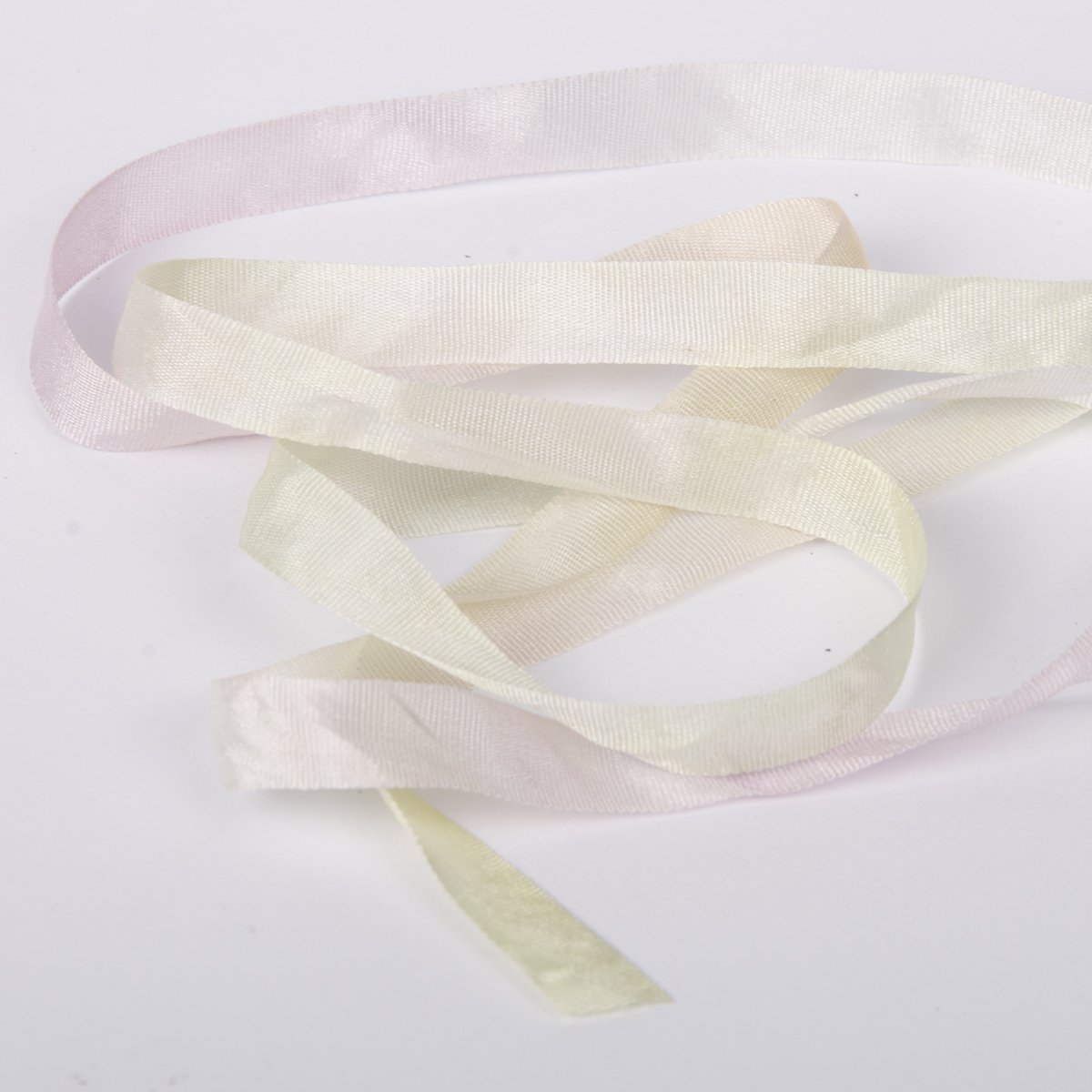 Colour Streams Hand Dyed Silk Ribbons Faded Rose DL 44