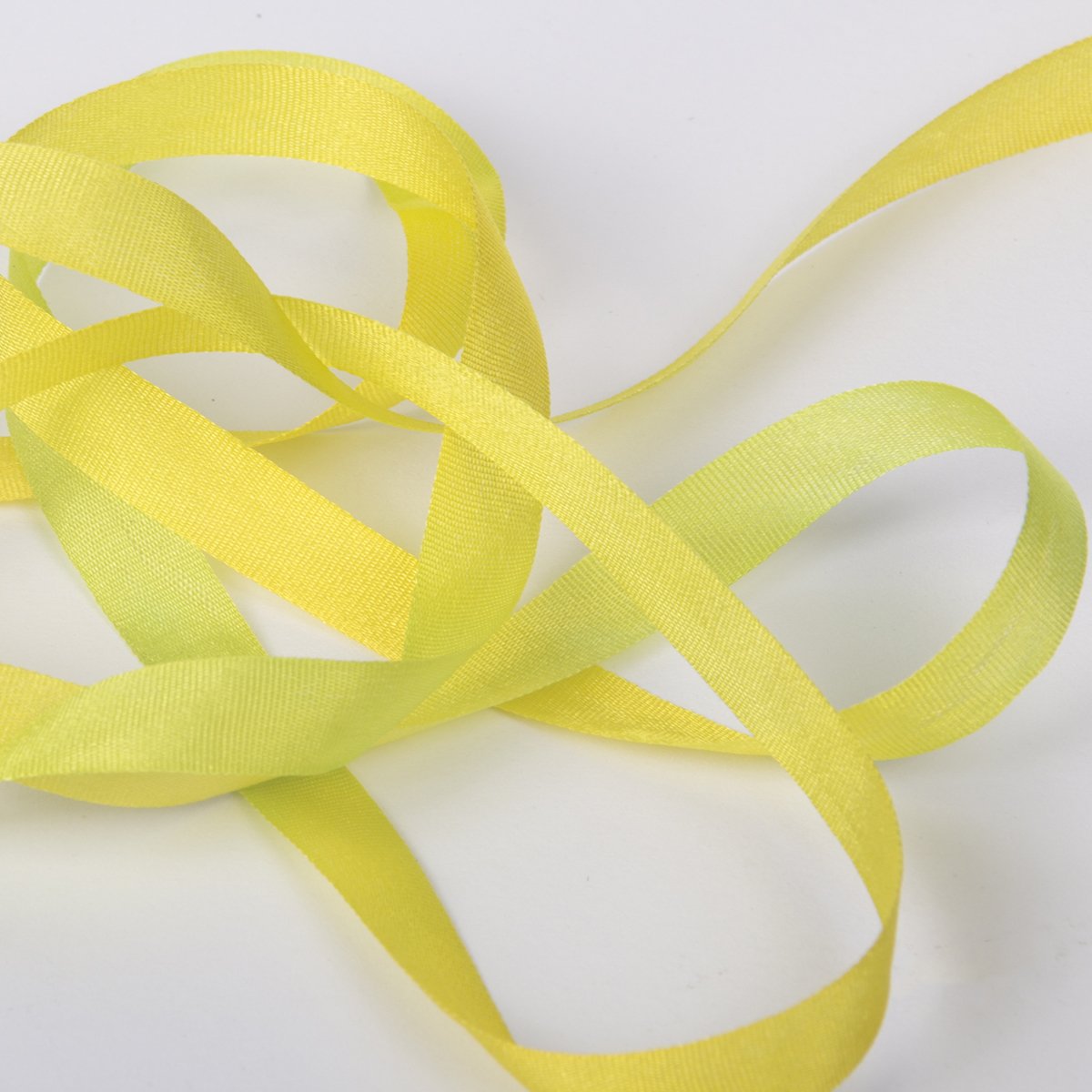 Colour Streams Hand Dyed Silk Ribbons Lime Fizz DL 46