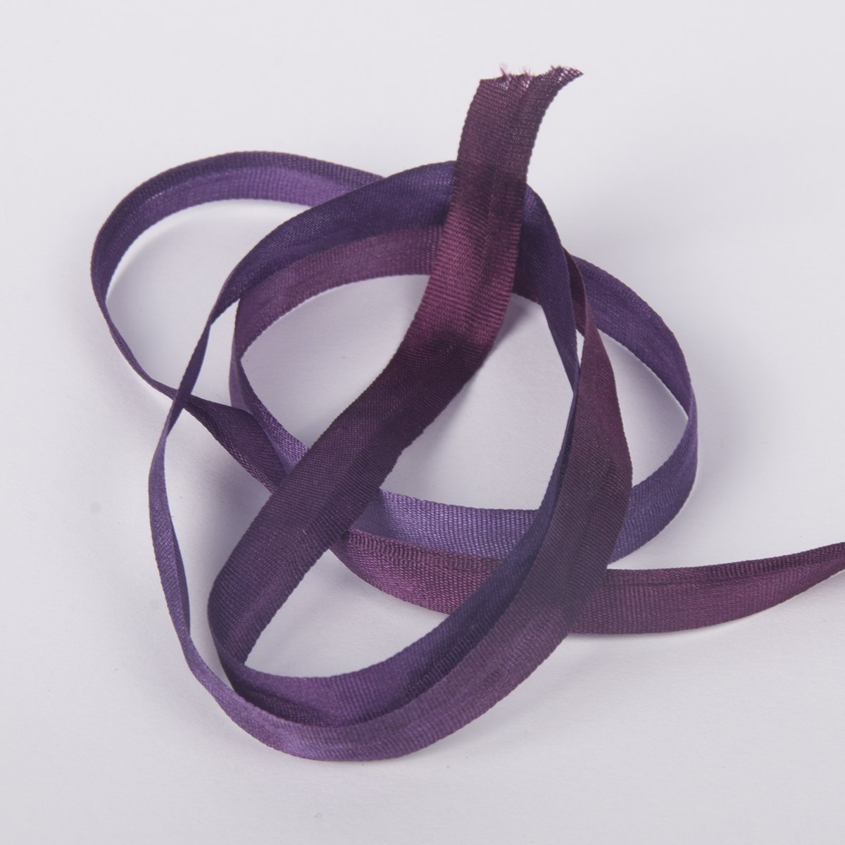 Colour Streams Hand Dyed Silk Ribbons Blackberry Ripple DL 50