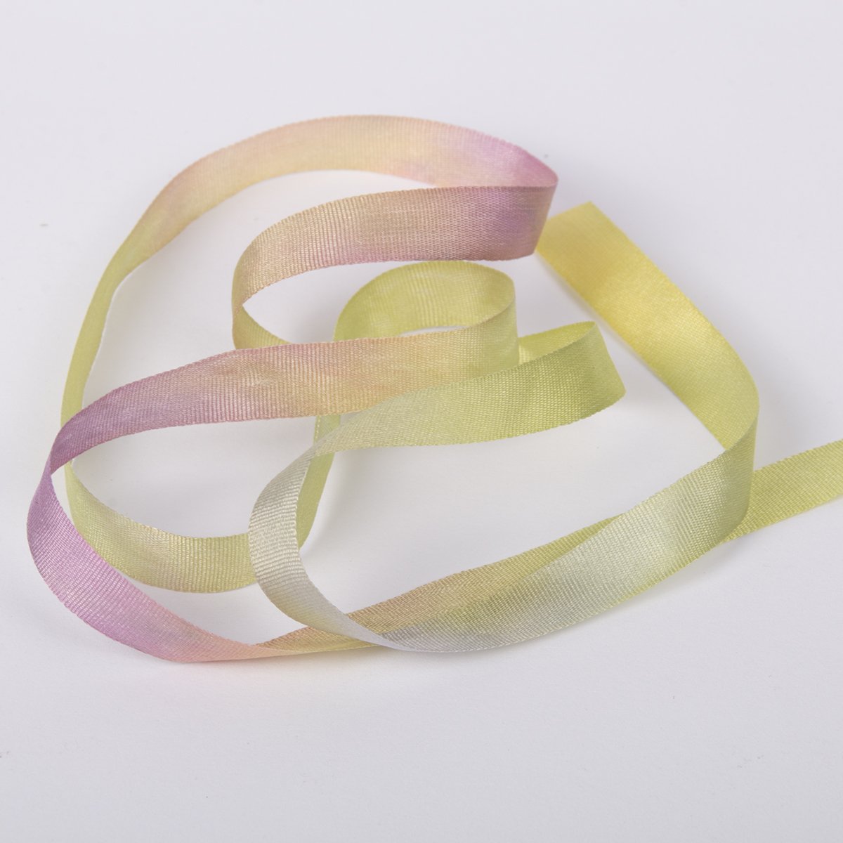 Colour Streams Hand Dyed Silk Ribbons Blushing Fig  DL 51