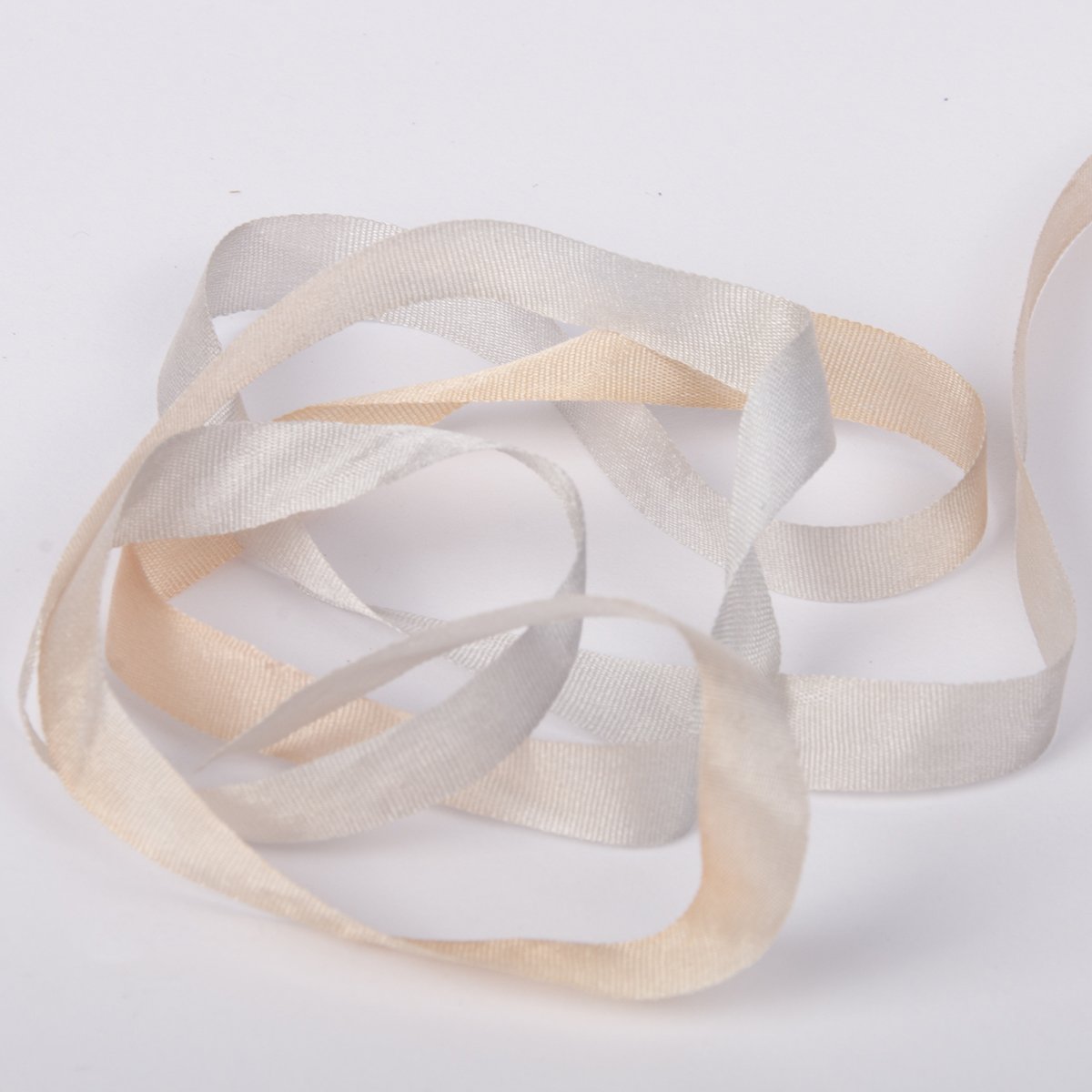 Colour Streams Hand Dyed Silk Ribbons Cotswold Stone DL 52