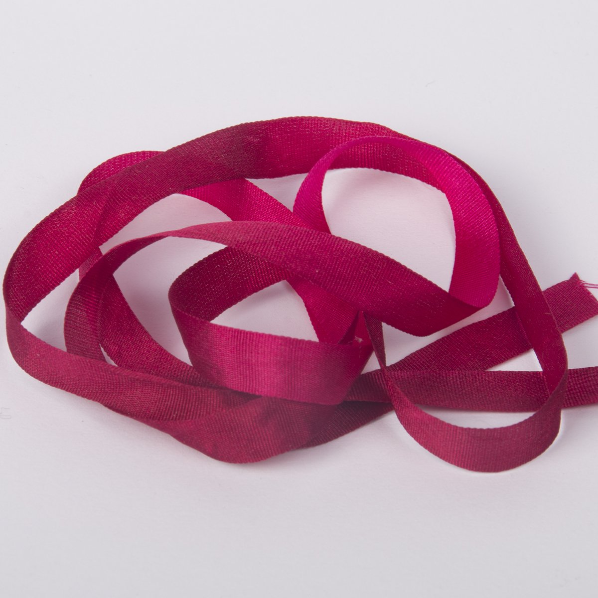 Hand Dyed Hot Pink Silk Velvet Ribbon ( 4 Widths to choose from)
