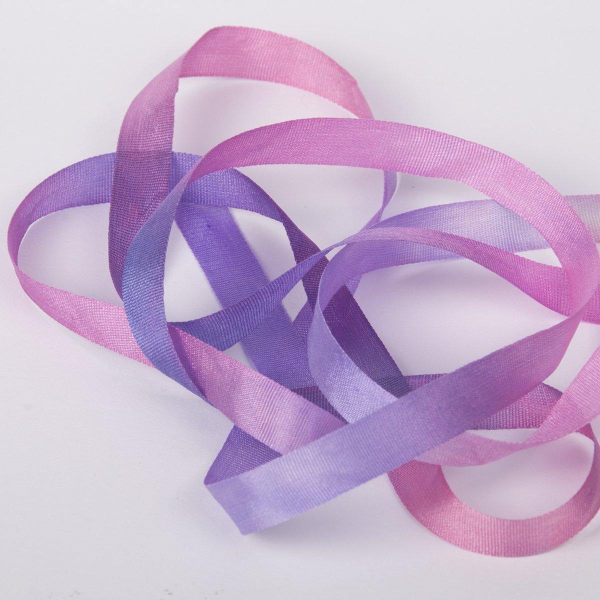 Colour Streams Hand Dyed Silk Ribbons Fuschia DL 7