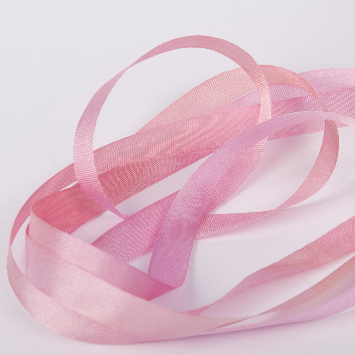 Colour Streams Hand Dyed Silk Ribbons Peaches DL 9