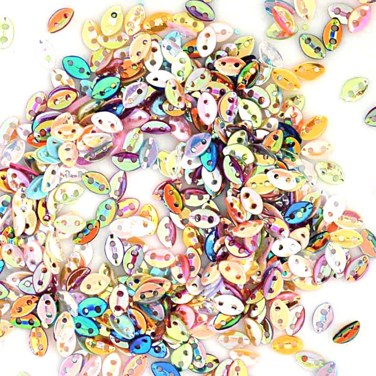www.colourstreams.com.au Colour Streams Sequins Embellishments Costumes Mardi Gras Dancing Ballet Theatre Shows Drag Queen Bling S118 Sequins Folded Leaf Shape Multi Lights Iridescent Multi Lights Blue Green Pink Mauve Reflection Shiny 6mm 3mm