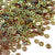 www.colourstreams.com.au Colour Streams Sequins Embellishments Costumes Mardi Gras Dancing Ballet Theatre Shows Drag Queen Bling S125 Flat Circle Textured Pale Green Gold Lights Reflective 3mm 