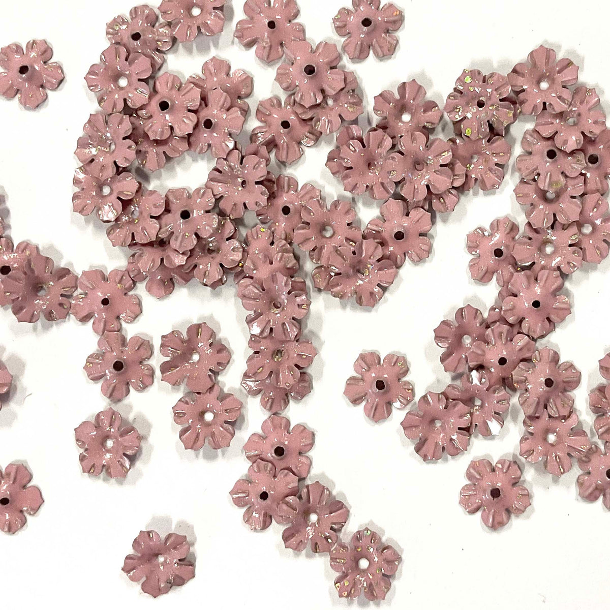 www.colourstreams.com.au Colour Streams Sequins Embellishments Costumes Mardi Gras Dancing Ballet Theatre Shows Drag Queen Bling S66 Flower 10mm Matte Dusky Pink Pinks 