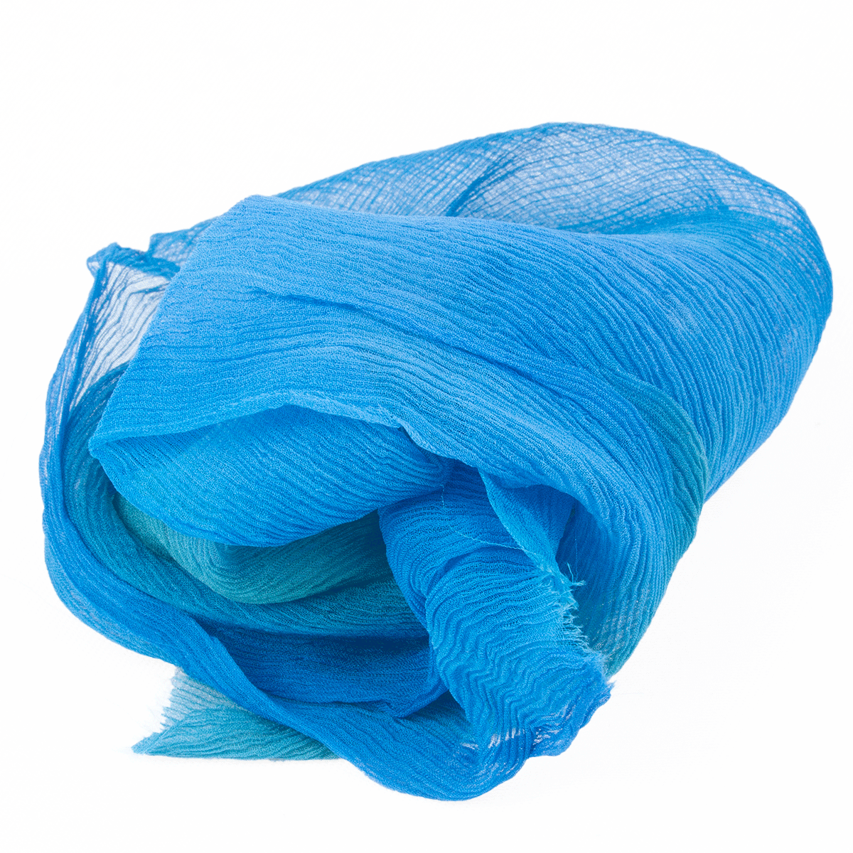 www.colourstreams.com.au Colour Streams Hand Dyed Crinkle Silk Chiffon Ocean Blue 38
